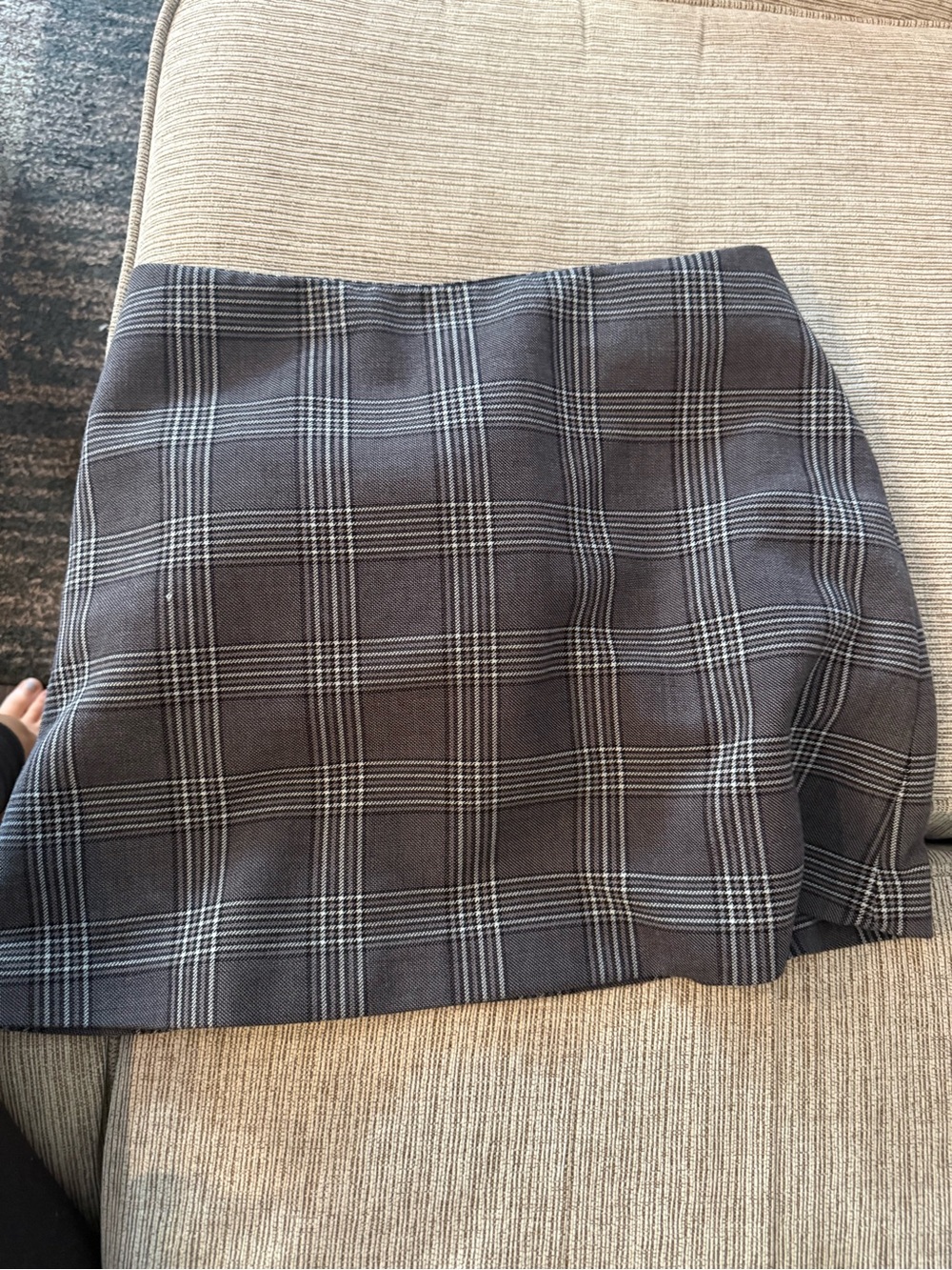 Wilfred Gray Plaid Mini Skirt